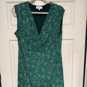 Gilli Green Polka Dot Faux Wrap Dress.  Size 2X